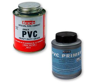 Cleaner and glue for PVC