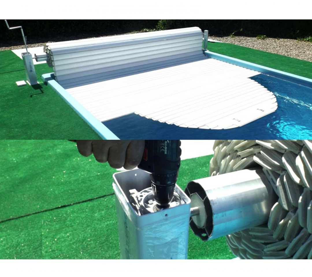 Pool covers ROLLER SHUTTER WINDER - MANUAL OVERGROUND