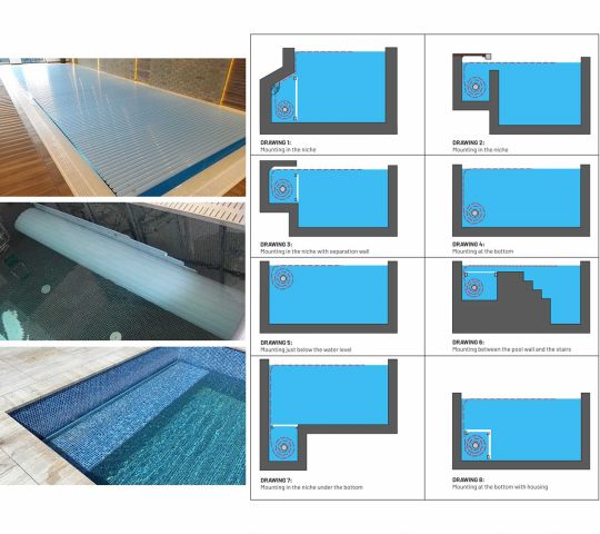 Pool covers ROLLER SHUTTER WINDER - ELECTRIC UNDERWATER